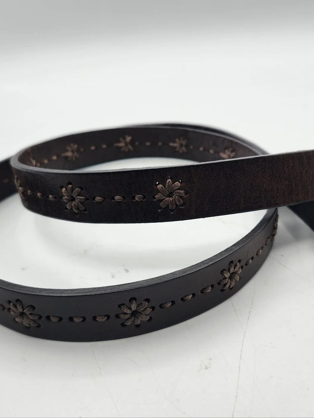 Dockers Brown Floral Leather Women’s Belt